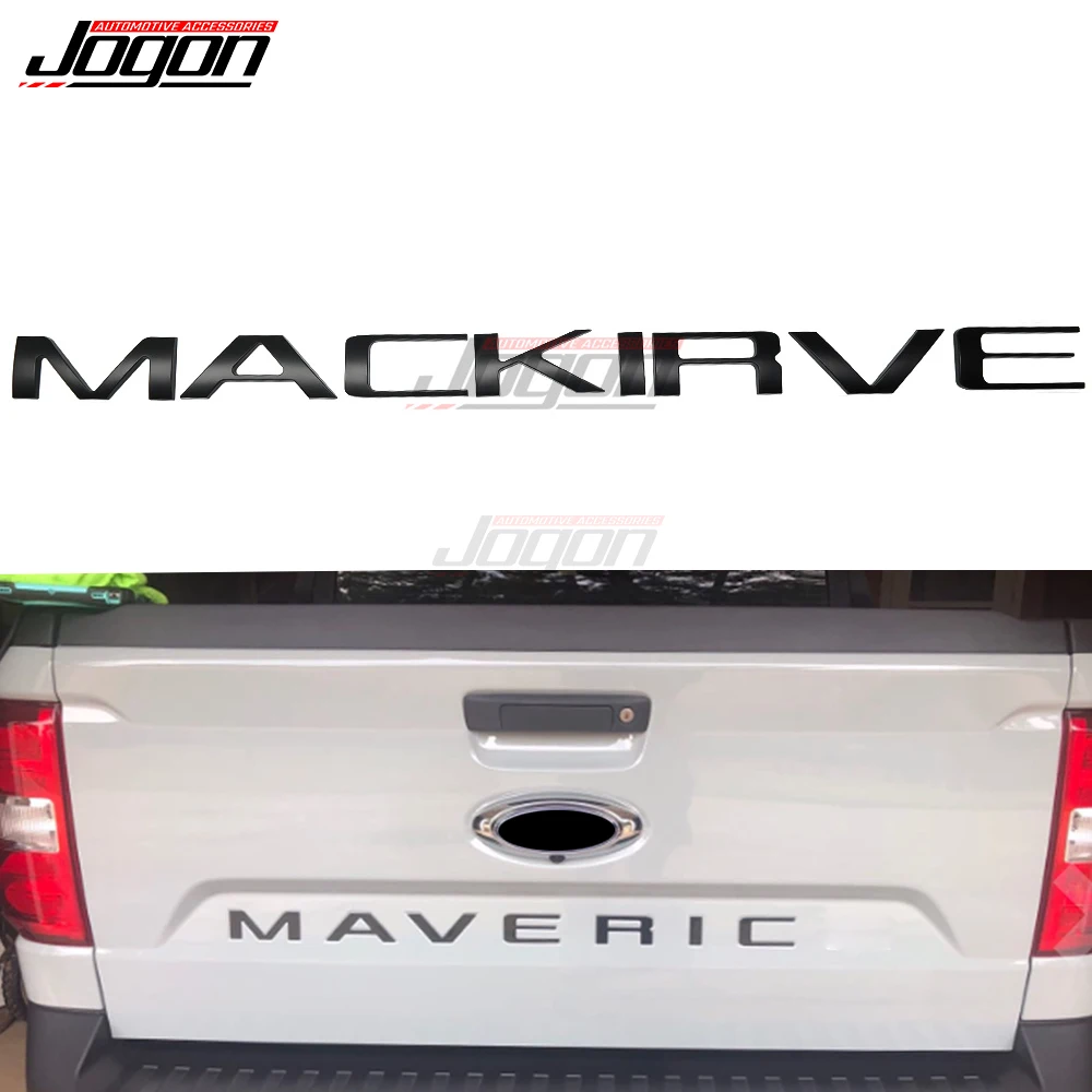 3D Raised Letters Sticker For Ford Maverick 2022 2023 Rear Emblem Decal  Stickers Matte Black Tailgate Letter Inserts Car Sticker