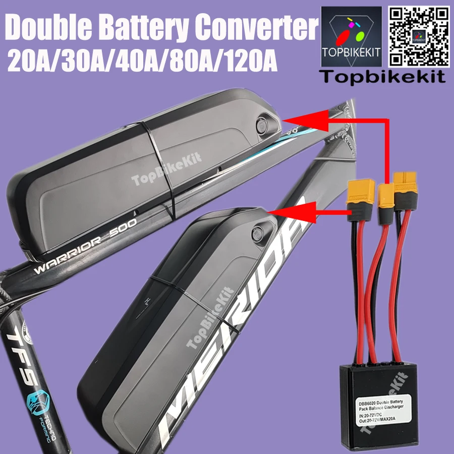 thumbnail image 2 of 40A 72V Dual Battery Connector Discharge Converter For E-Bike Dual Battery Parallel Module For 2 of 12
