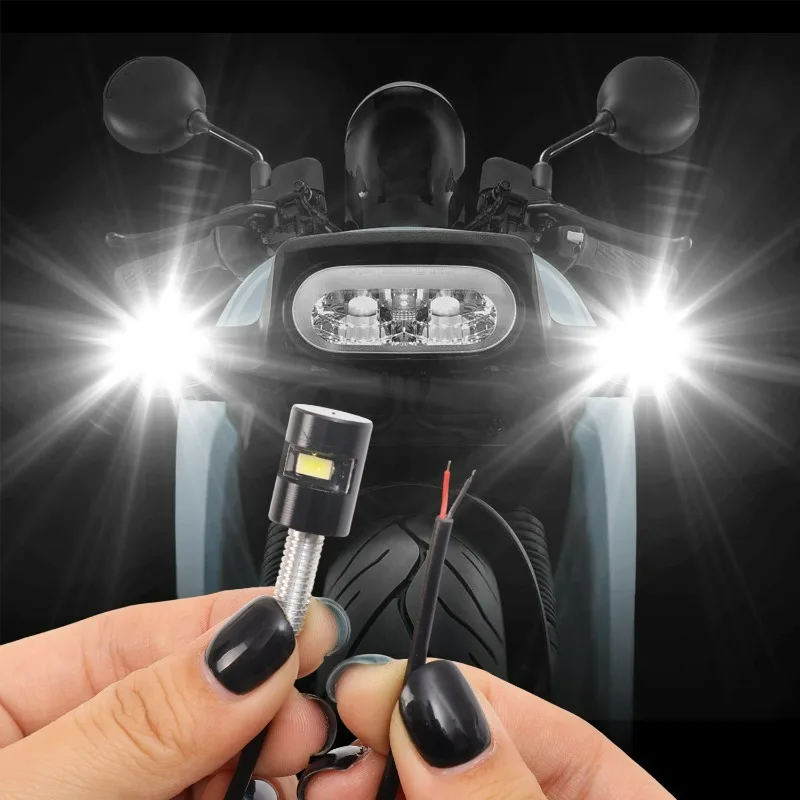 Universal Motorcycle LED Eagle Eye Shape Mini License Plate Light Turn Signal Turn Indicator Tail Rear Light Brake Fog Lamp Bulb