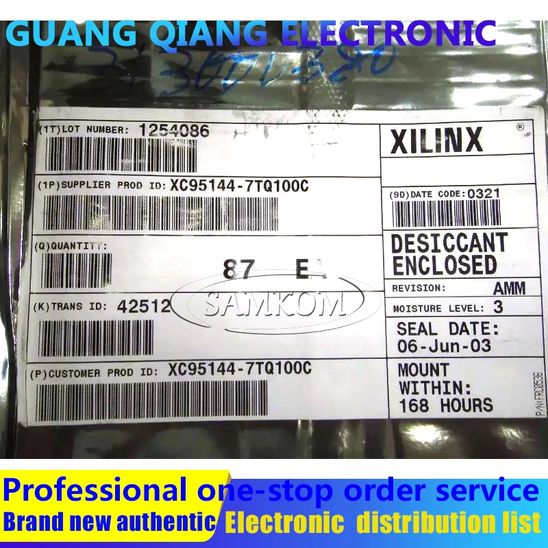 

1PCS XC95144-7TQ100C IC CPLD 144MC 7.5NS 100TQFP