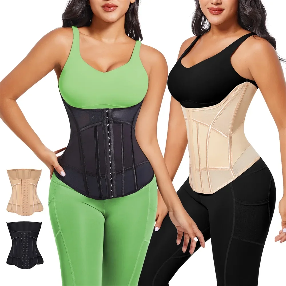 Description Picture 6 of itemMiiOW Waist Trainer Corset Women Binders Shapers Tummy Wrap Body Shapewear Slimming Belt Flat Belly Workout Women Shaper Girdle