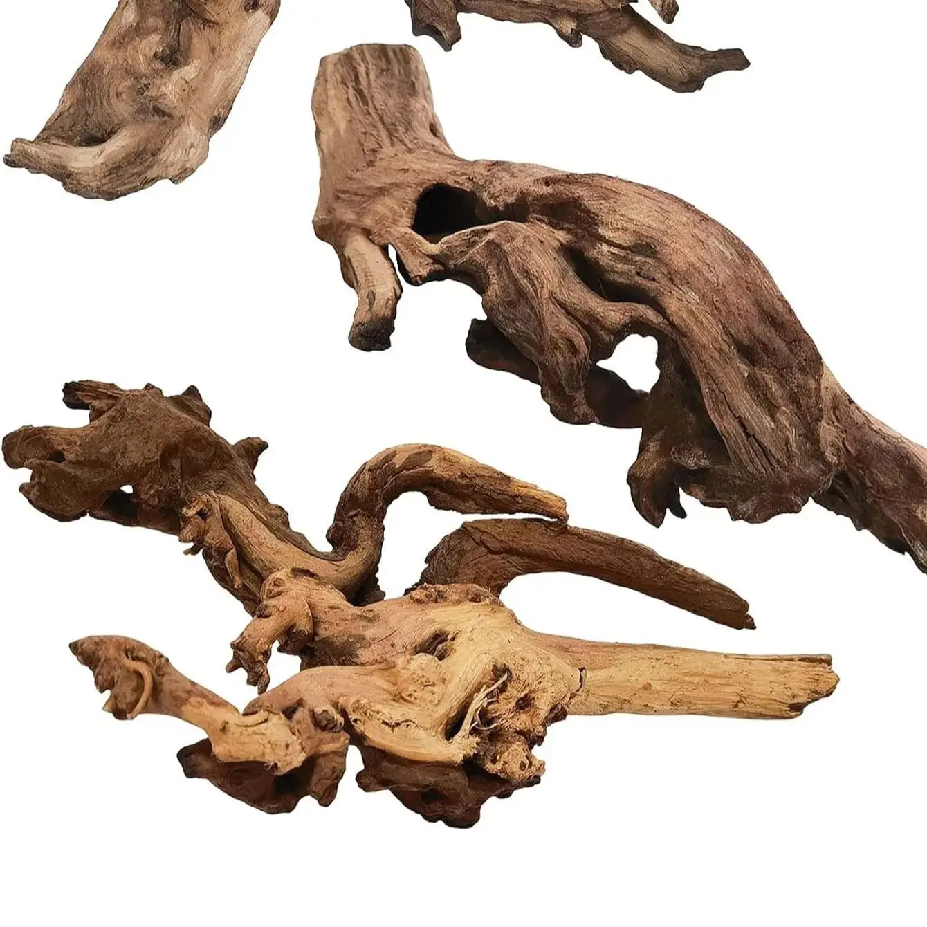 5-10CM Small Natural Tree Trunk Aquarium Decoration Sunken Wood Landscaping Ornaments Decor Fish Tank Ornament Different Shape