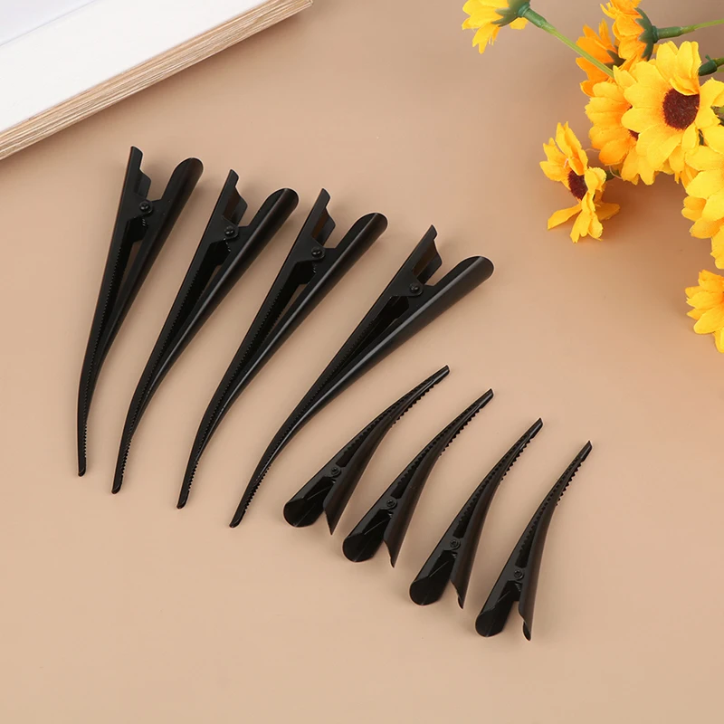 4Pcs Long Metal Hair Clips Hollow Flower Duckbill Hair Clamps Hair Accessories Duck Teeth Hairdressing Salon Tip Clip Black Clip 2gt idler pulley 20 teeth bore 3 4 5 6 8 mm width bearing timing belt for 6 10 15mm 3d printer accessories tensioning wheel