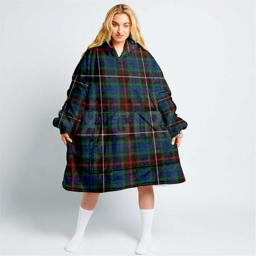 Fraser Hunting Ancient Tartan Oodie Blanket Hoodie  3D Printed Winter Hoodie Women for Men Kids Winter Warm Plush Pajamas