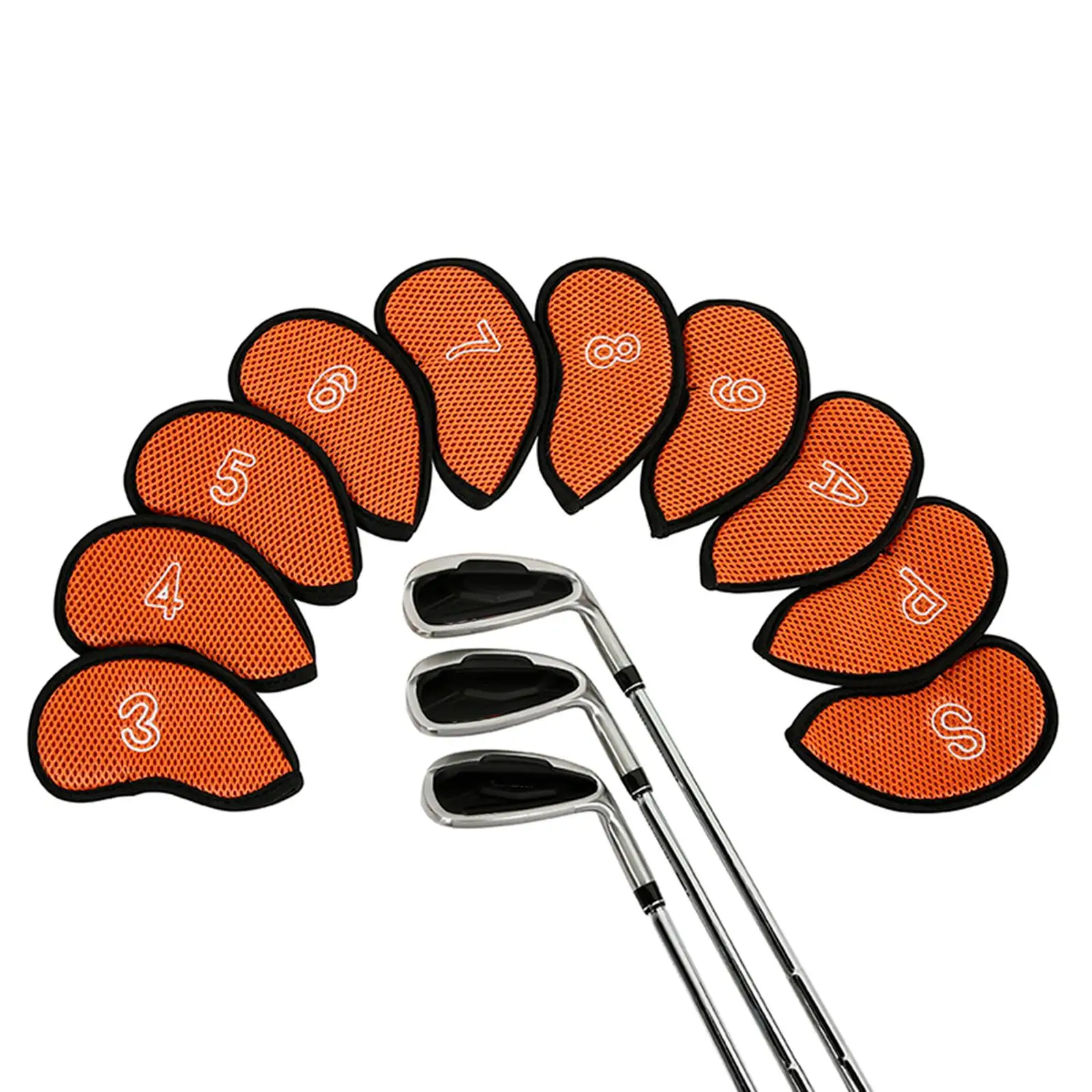 10X Golf Club Copricapi Custodie Protettive 3 4 5 6 7 8 9 P A S Protezione Della Testa