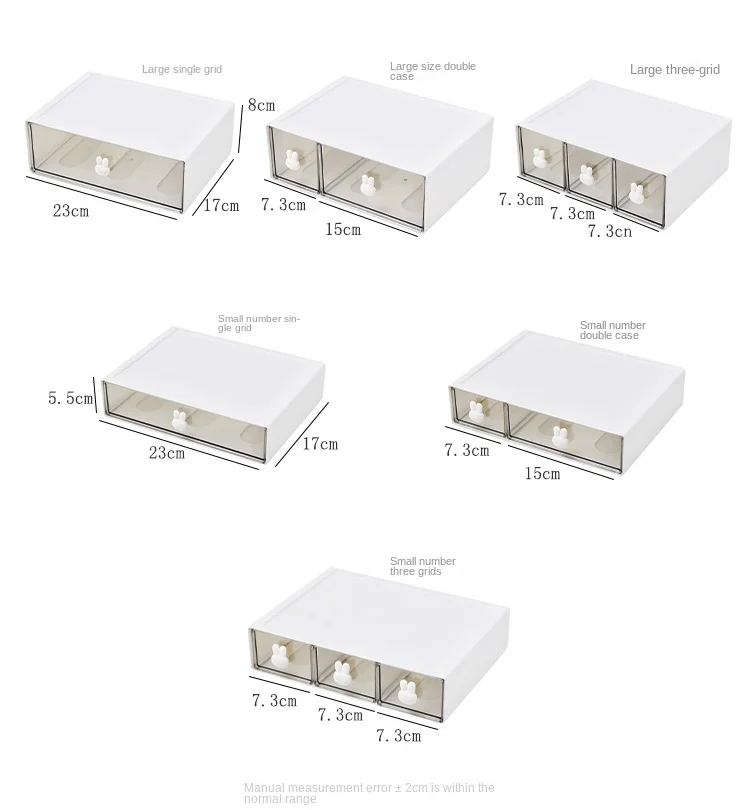 Kawaii Ins Organizer Desktop Drawer Free Combination Storage Box Plastic Hairpin Makeup Cosmetics Desk Storage Organizer Rack