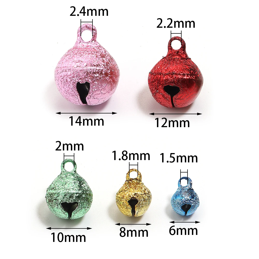 20-50 Stück/Lot Bemalte Farbige Glockenperlen Runde Mini-Glocken-Ornamente für DIY-Bastelmaterial Weihnachtsdekoration Zubehör – Detail 3