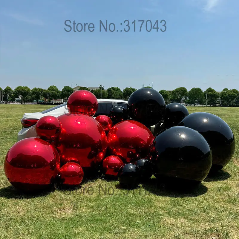 PVC Inflatable Mirror Balls - Metallic Spheres for Christmas, Wedding, Outdoor Decor