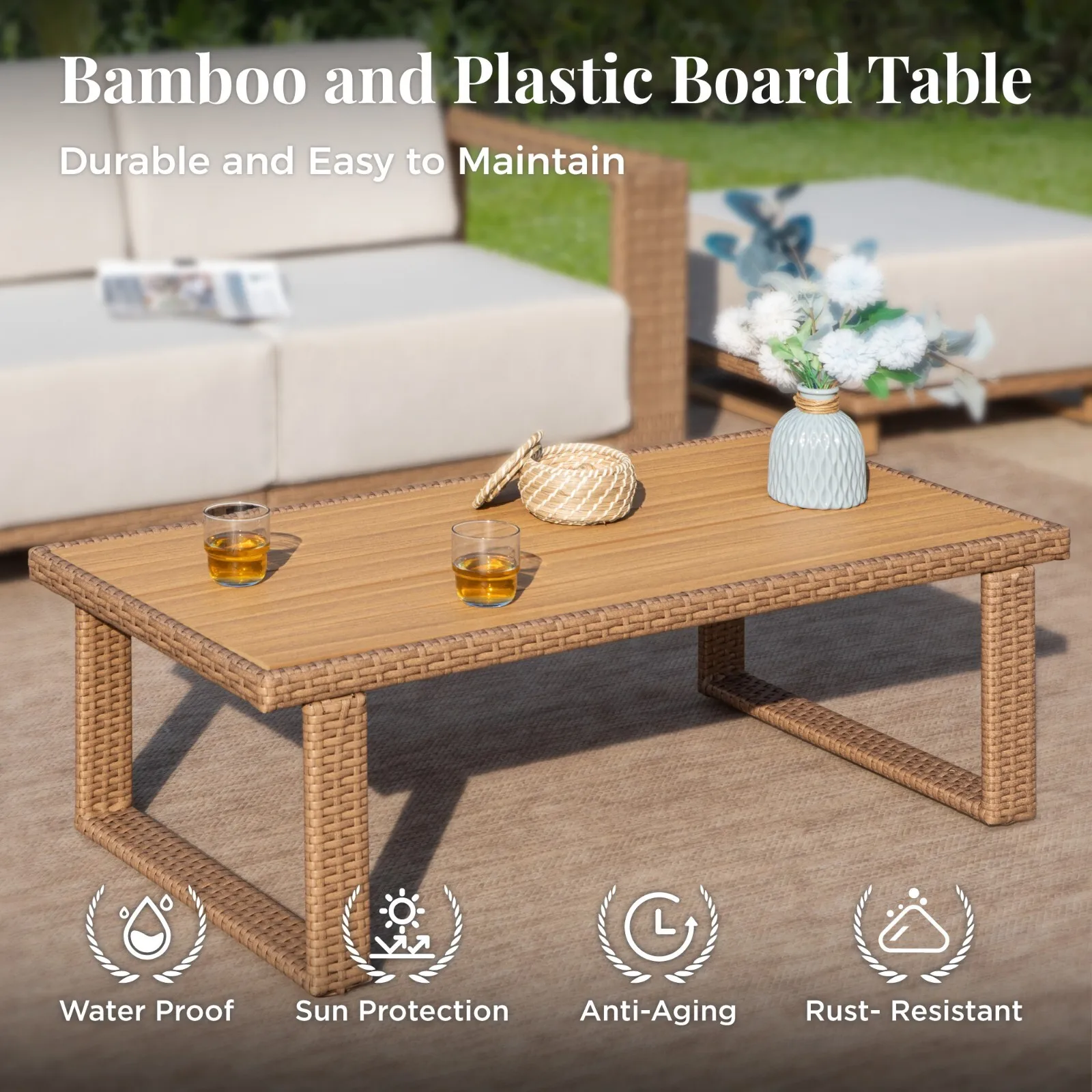 Rattan Patio Conversation Set 3