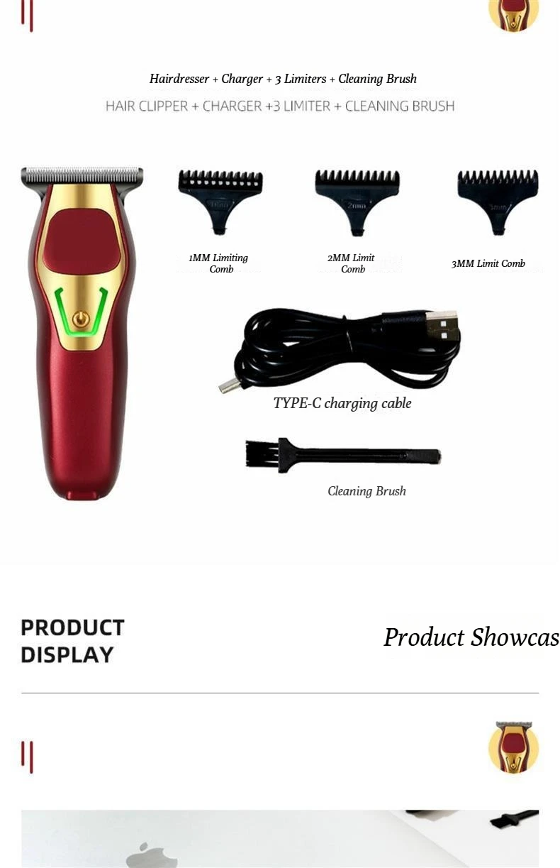 Professional T-Blade Hair Clipper - Ultra Precise Barber-Grade Trimming  Shaving