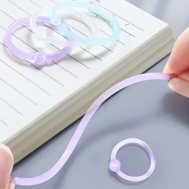 15mm Loose Leaf Binder Rings 32pcs Notebook Refill Keychain Ring DIY Photo Album Circle Clamps Office Binding Supplies