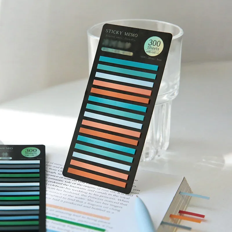 300 Sheets Index Sticky Notes Thin Tags Memo Bookmark Stickers Label Office Students Book Reading Marking