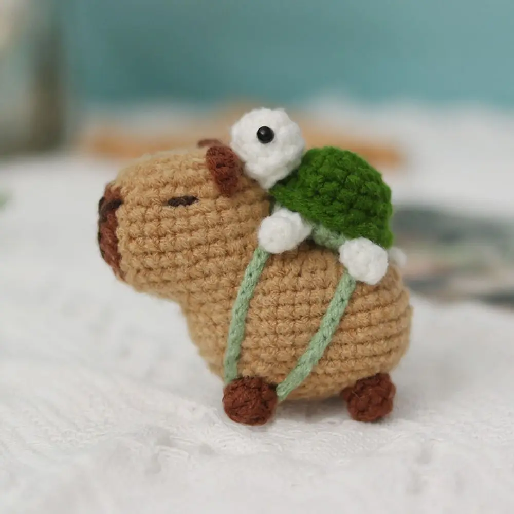 Cute Beginner Crochet Stuffed Animal Kit Handmade Crochet Hooks Capybara DIY Kit DIY Set Guinea Pig Yarn Set 1PC crochet kit crochet hooks