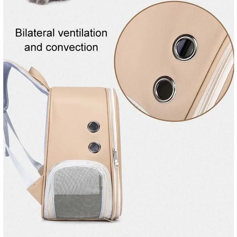 Portable Transparent Pet Backpack Foldable Outdoor Carrying Cats Bag Breathable Travel Bags for Kittens/Dogs Going Out Pets Bag