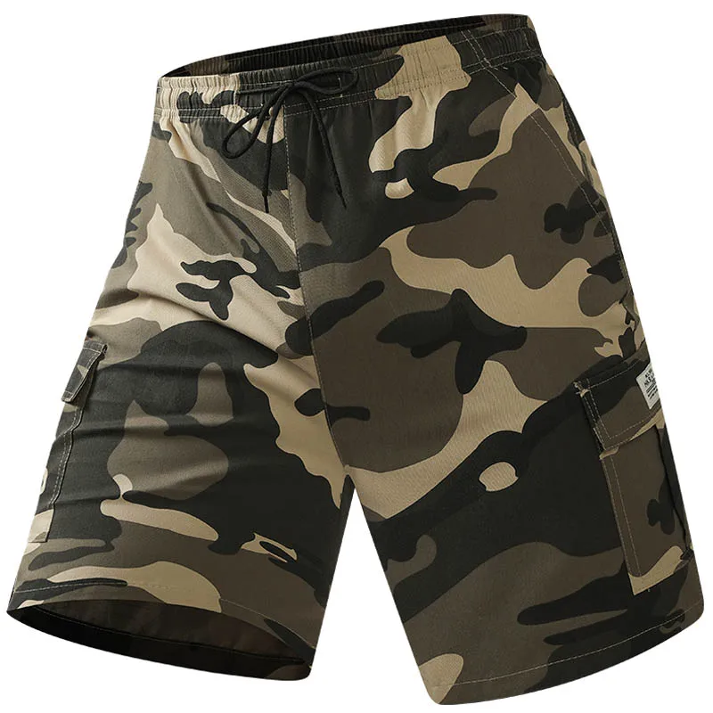 Men Camouflage Cargo Shorts Casual Jogger Running Shorts Pants Outwear Multi-Pocket Denim Clothing 6XL 7XL