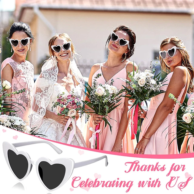 Heart Shaped Sunglasses Bulk Bachelorette Party Favors Wedding