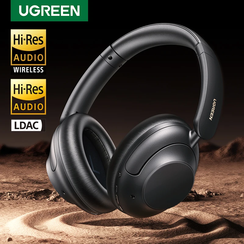 UGREEN HiTune Max5 Hybrid Active Noise Cancelling Earphone Wireless Over Ear Bluetooth Headphones 90H Playtime Hi-Res Audio LDAC 1