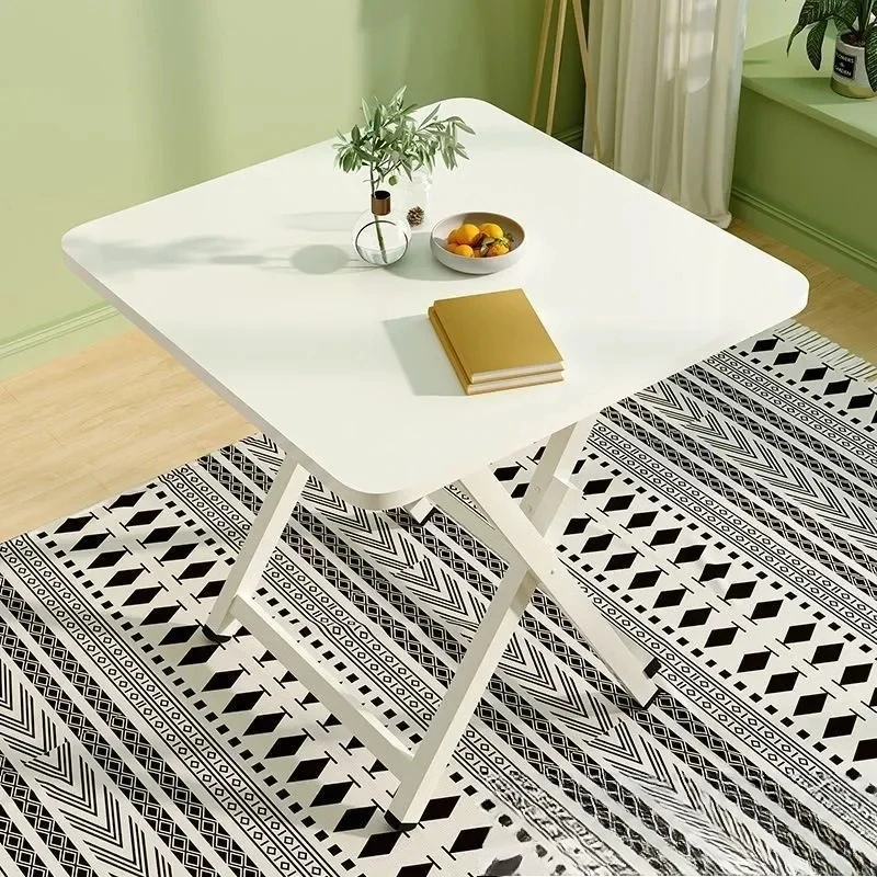 שולחן אוכל מתקפל ביתי נייד לחוץ שולחן מתקפל חיסכון במקום אחסון קל ללא צורך בהתקנה עיצוב קומפקטי