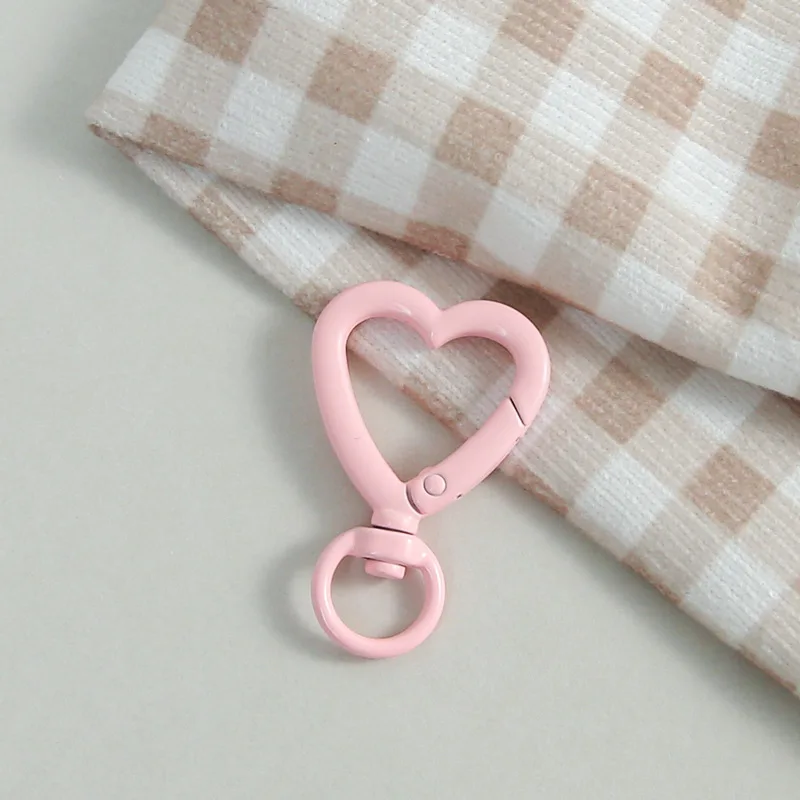 Metal Heart Lobster Claw Clasps 5pcs Swivel Lanyards Trigger Snap Hooks Strap for Jewelry Making DIY Bags Keychain Key Rings