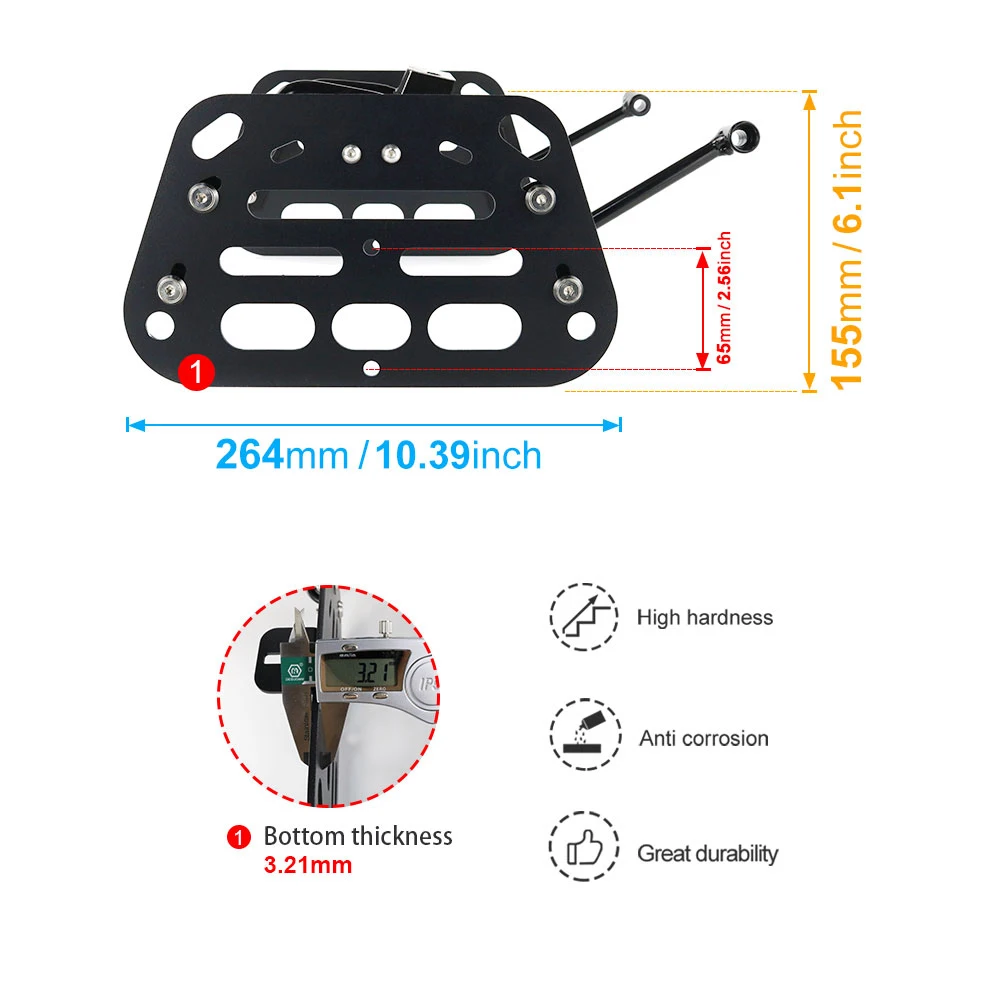 MUBUKVKGPA トライデント 660 2021-2023用 リアラック