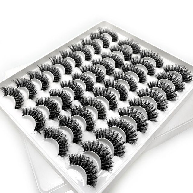 5/8/10/20 Pairs 3D Mink Lashes Natural False Eyelashes Dramatic Fluffy Soft Wispy Volume Cross Reusable Fake Eyelash  MaKeup