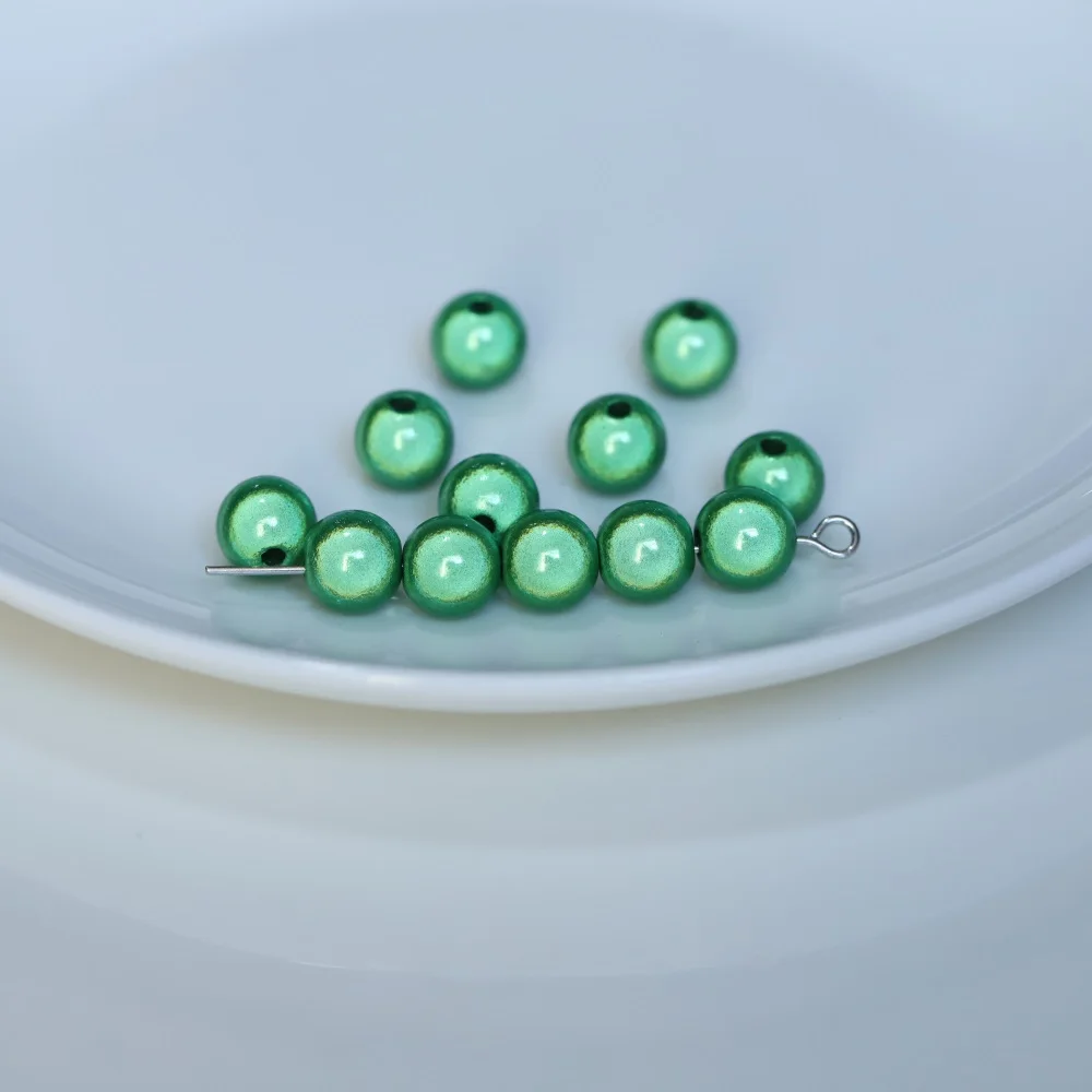 Satin Luster Imitation Pearl Glass Beads - Round, Dyed, Loose Spacer Beads for Jewelry and Vase Filler