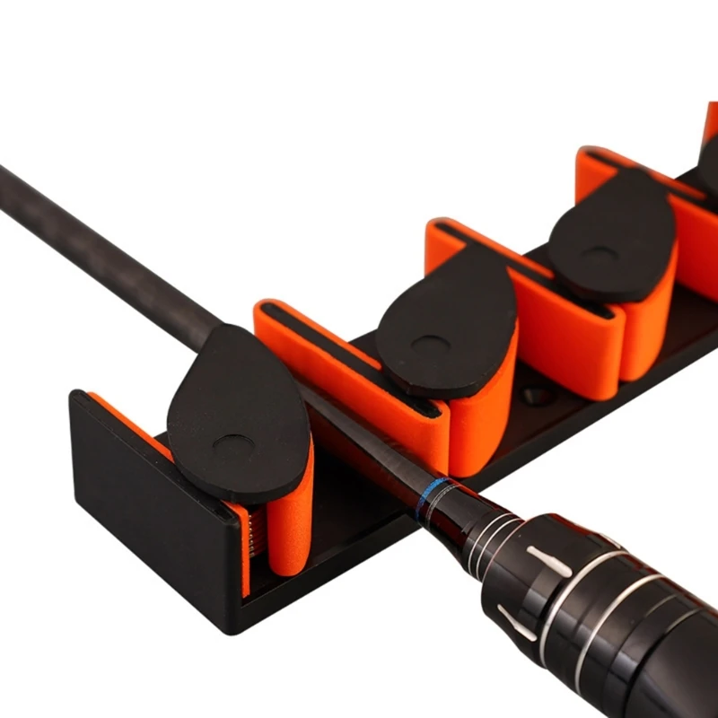 Wall Mounted with Foam, Horizontal 6 Rods Storage Fishing Rod Stand Organizers