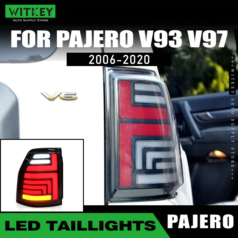 

For Mitsubishi Pajero Montero V97 V93 taillight assembly modified LED lens daytime running lights turn signal lights