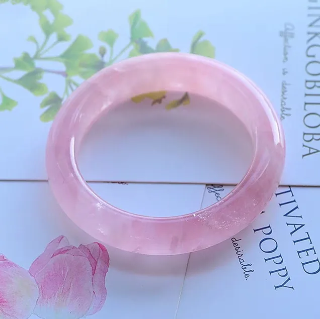 【返品交換不可】 ピンククォーツの女性用ナチュラルピンククリスタルブレスレット アクセサリー