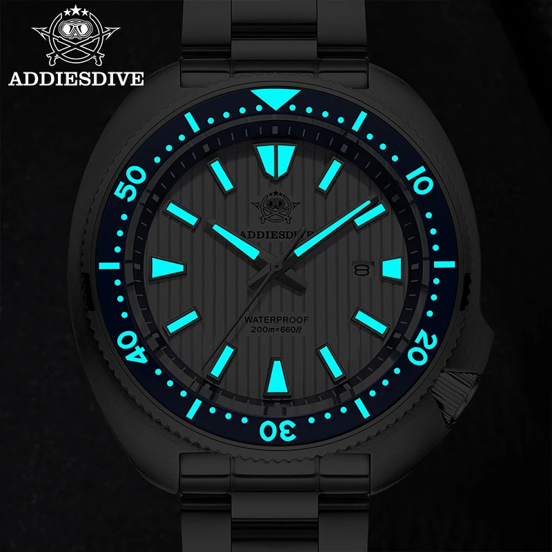 ADDIESDIVE New AD2507 Diving Watch 200m Waterproof Ceramic