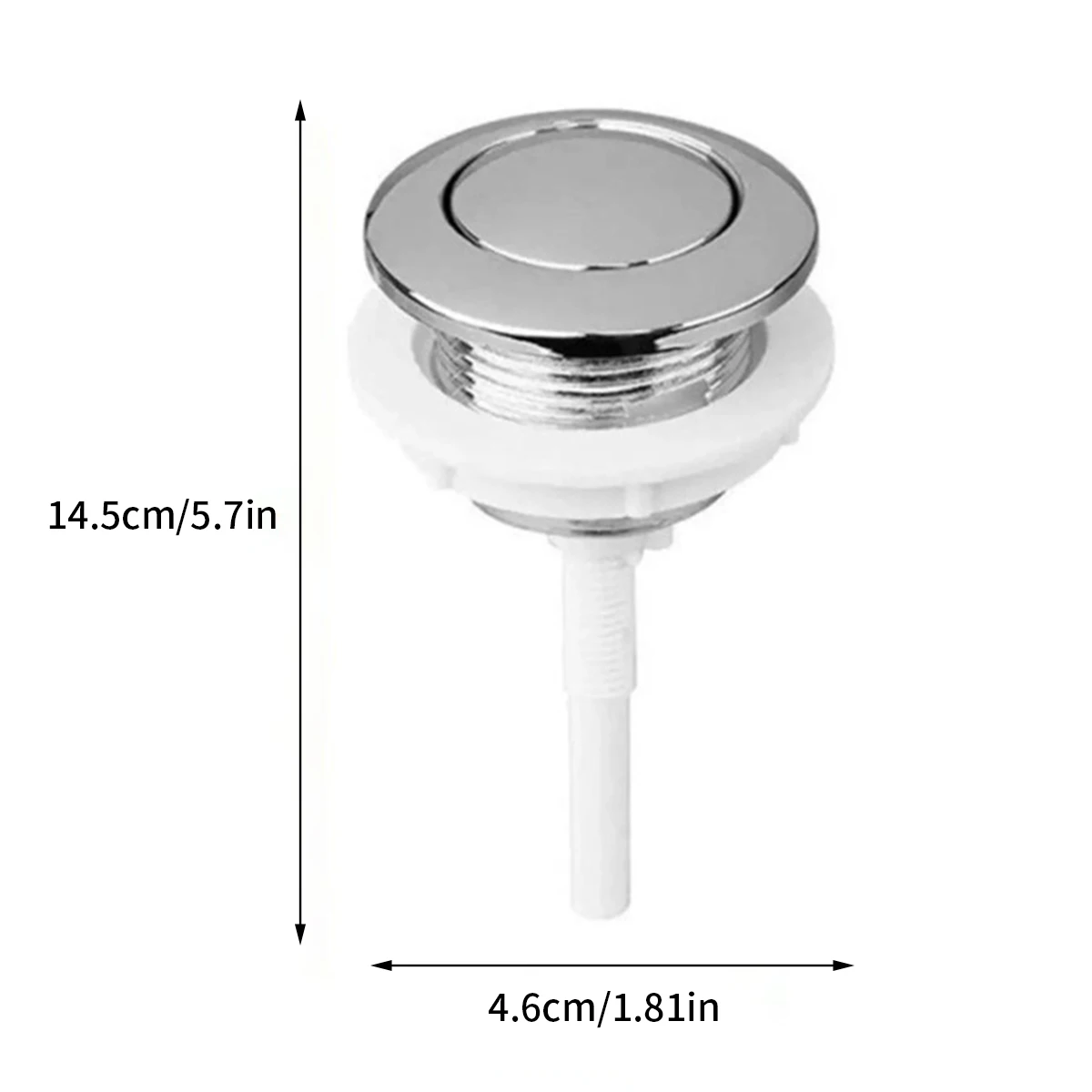 Toilet Push Buttons Single Flush Buttons Water Tank Round Valve Rods Push Saving For Cistern Bathroom Accessories