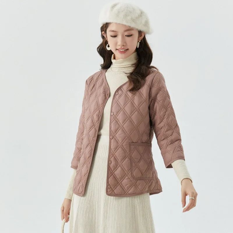 Women Lightweight  Cropped Short Sleeved Cotton Inner Lining Women's Home Cotton Jacket Cotton Jacket with Added Cotton Clothing