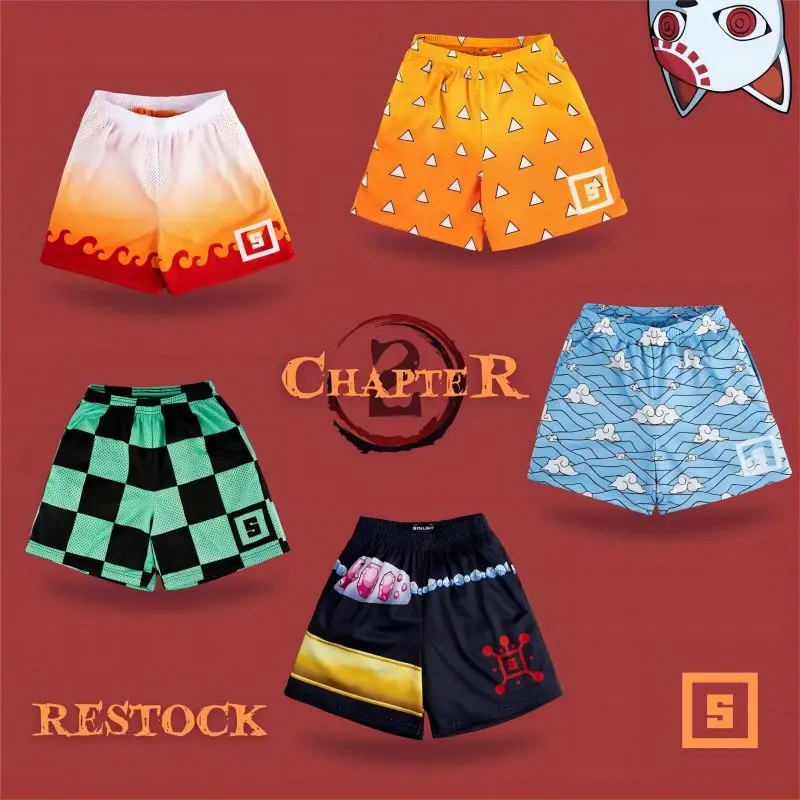 

Summer Anime Fitness Sexy Shorts Comfortable Man Brand Gym Boxing Sports Casual Large Beach Pants