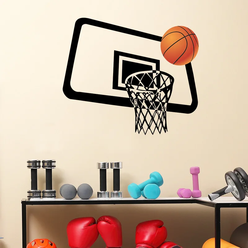 

Basketball Hoop Pattern Wall Sticker Personalized Shooting Rebounding Basket Basketball Decoration Wall Sticker