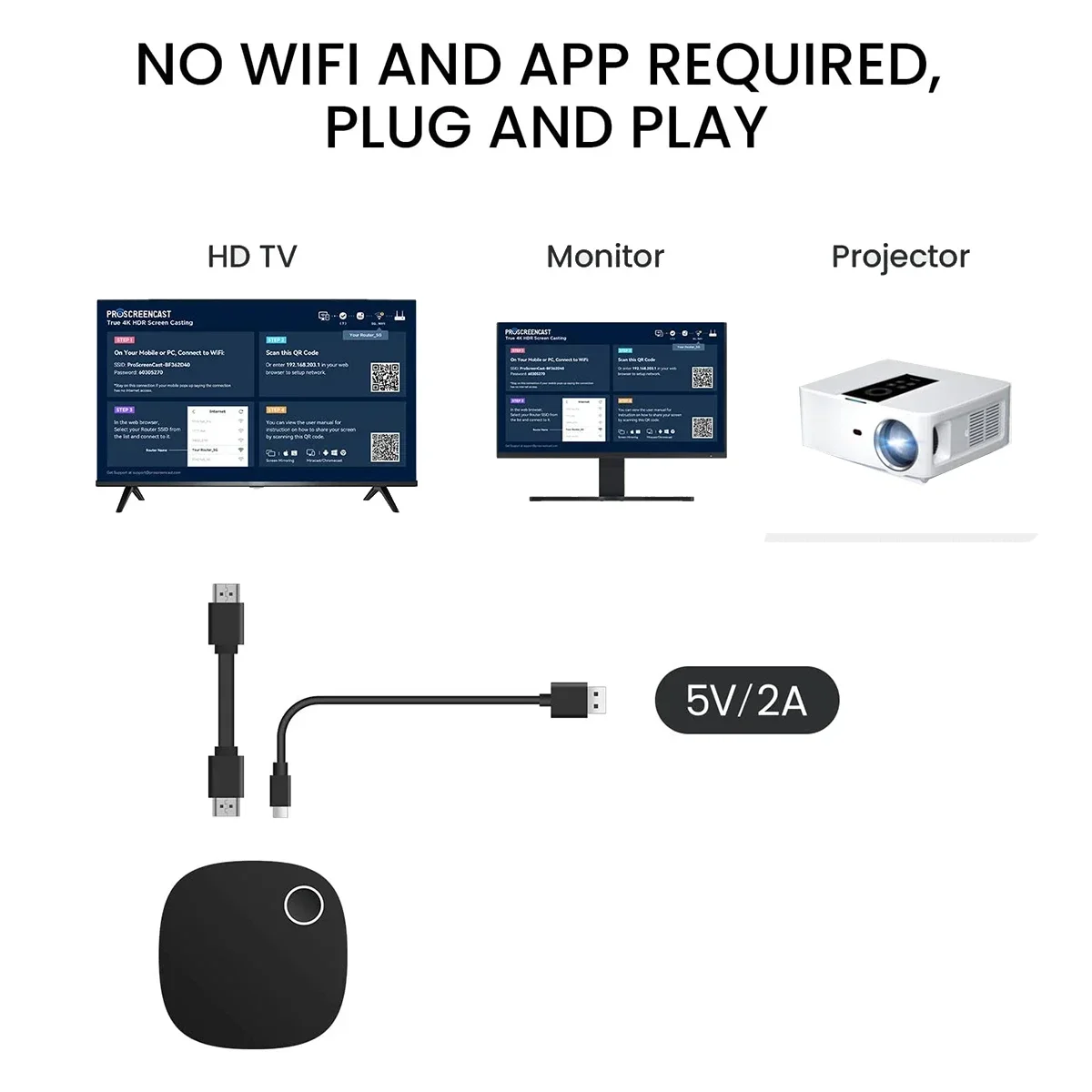 Mirascreen G54 5G 4K 60Hz Wireless Hd Tv Stick Adapter Display Wifi Ricevitore Tv Dongle Per Miracast Airplay Monitor Proiettore Pc