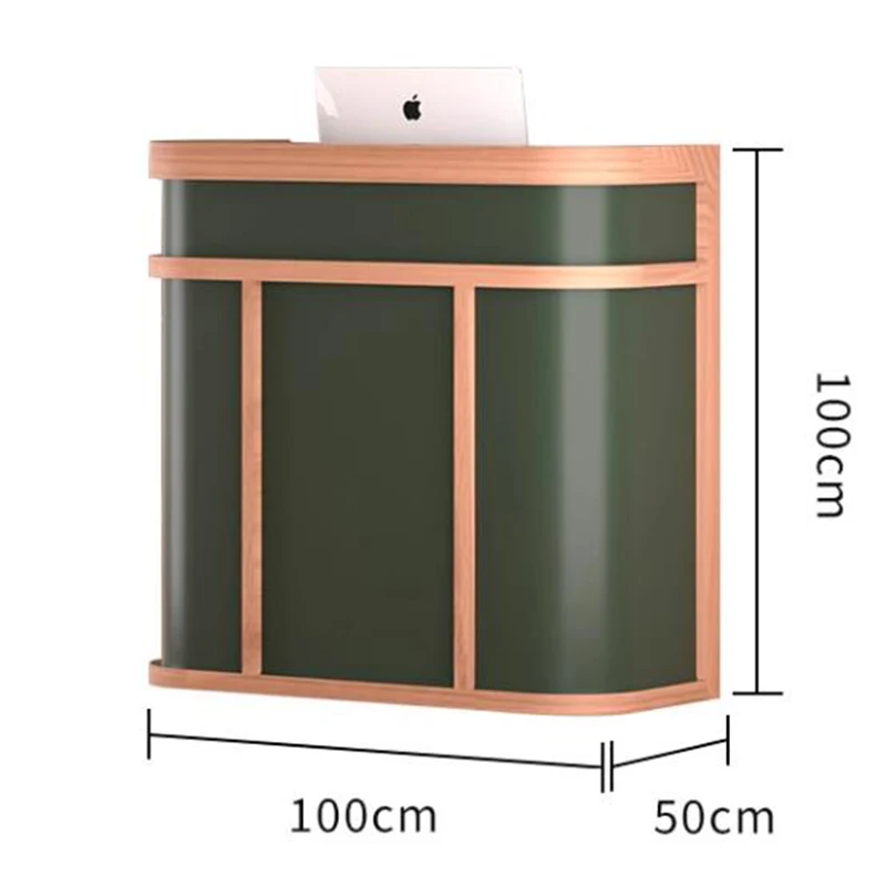 Cream Style Business Reception Desks Checkout Counter Luxury Business Reception Desks Front Desk Office Furniture Receptie LLRD