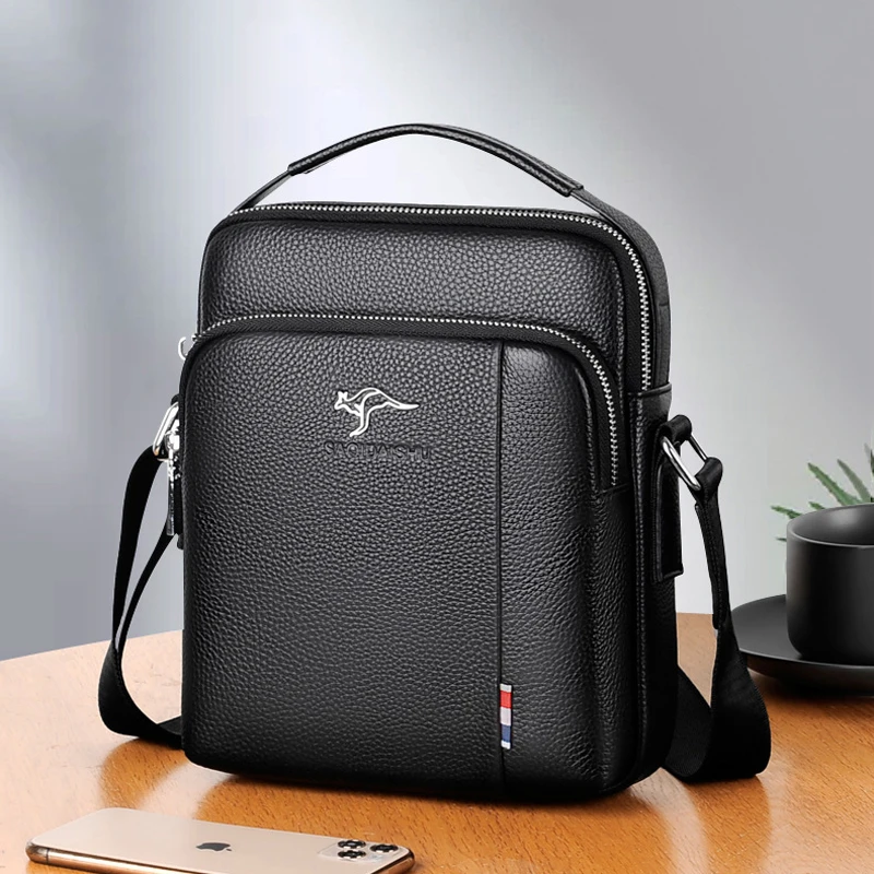 2023 Fashion Brand Business Men's Messenger Bag Genuine