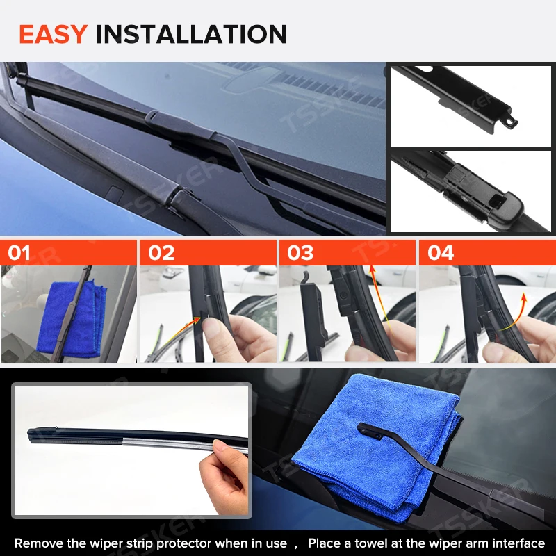 For Ford Escape MK3 Kuga MK2 C520 2013-2019 28+28+11 Front Rear Wiper  Blades Windshield Windscreen Window Cutter Accessories - AliExpress