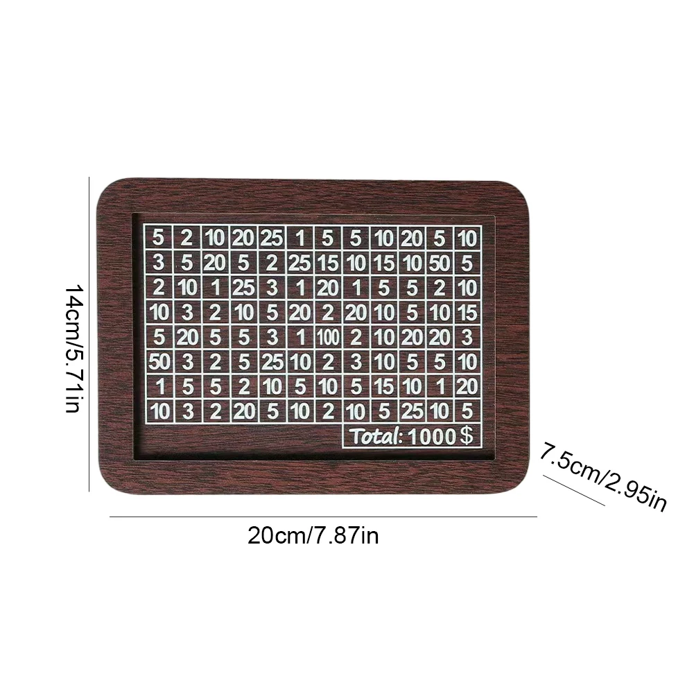 NWooden Piggy Bank Reusable Handmade Money Saving Box with Number 1000/2000/3000/5000/10000 USD Money Storage Box for Boys Girls 6
