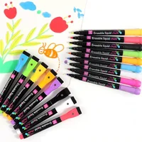 4/8 Color Magnetic Dry Erase Markers Erasable Whiteboard Marker Pens with Eraser LED Fluorescent Pen for Glass Liquid Chalk