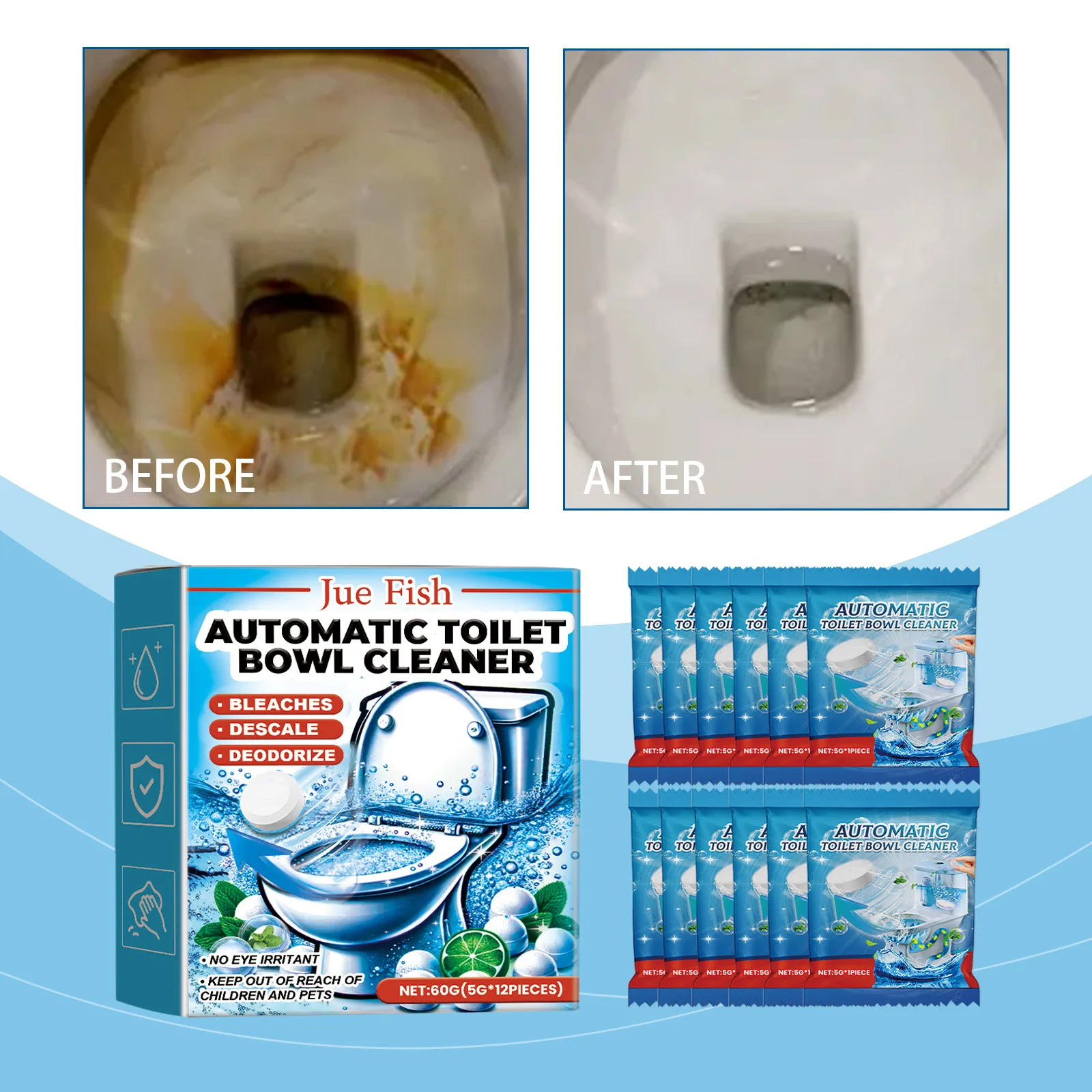 Automatic Toilet Bowl Cleaners Toilet Descaling Deodorizing Urine Stain Remover Tank Decontamination Bathroom Cleaning Tablets toilet cleaner toilet cleaner tablets floor cleaner tablets