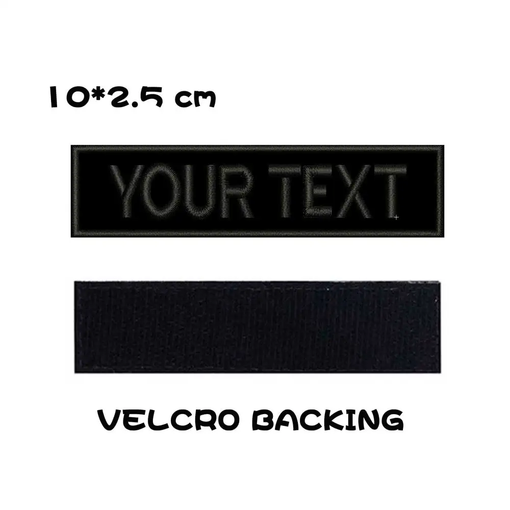 Bordado Nome personalizado Texto Patch Stripes crachá Ferro Em Ou Costurar Em Ou gancho Patches De Apoio Para Roupas Mochila Chapéu BR-01