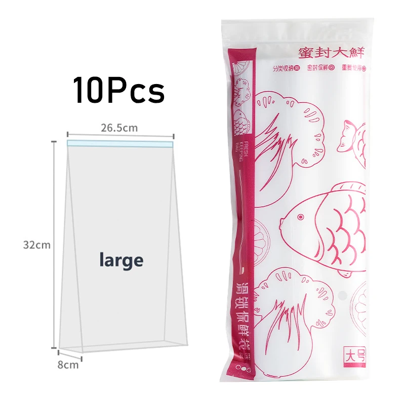 Eco-Friendly Reusable Zipper Seal Food Storage Bags