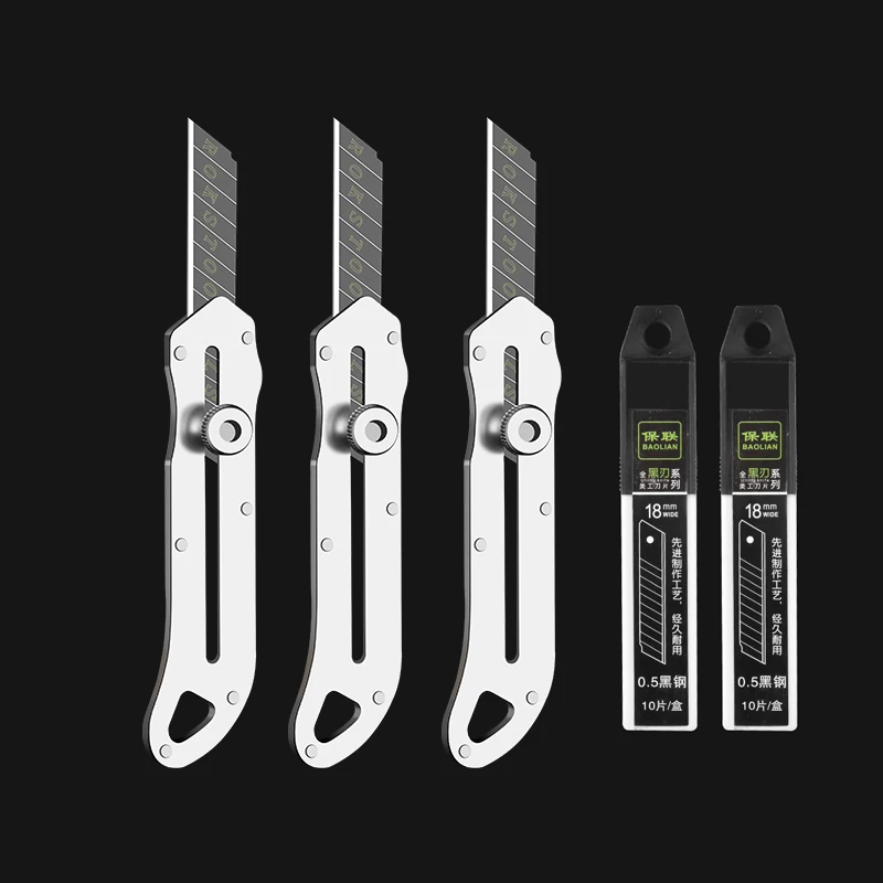 Utility Knife Stainless Steel Pocket Knives Cuchillo Lock Box Cutter Letter Opener Stationery Unpackaging Office School Supplies