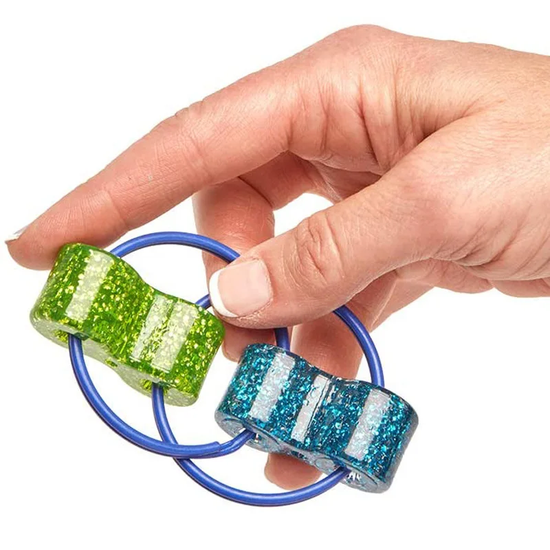 1 Pcs Fidget Finger Decompression Chain Spinner Sensory Toy Fun Keychain Give Children Best Enlightenment Birthday Gift ﻿