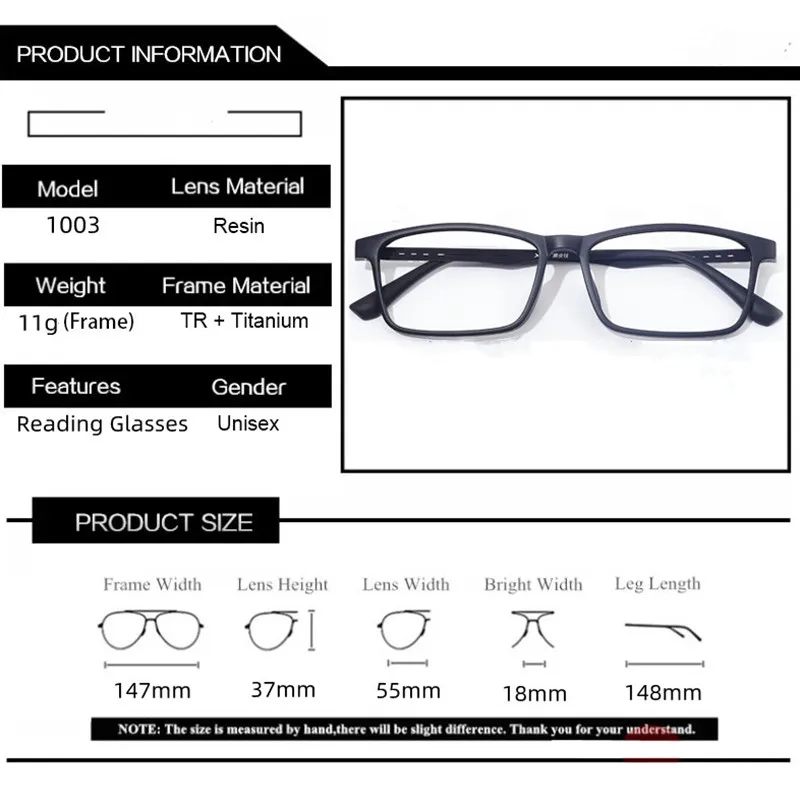 Reading Glasses Anti Blue Ray Hyperopia Presbyopia Glasses +100 +200 +250 for Man Woman
