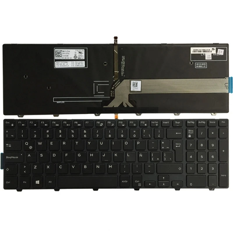 

Latin Backlit Laptop Keyboard for Dell Latitude 3550 3560 3570 Vostro 15 3546 3565 3558 3549 3559 V147225BK1 Backlit