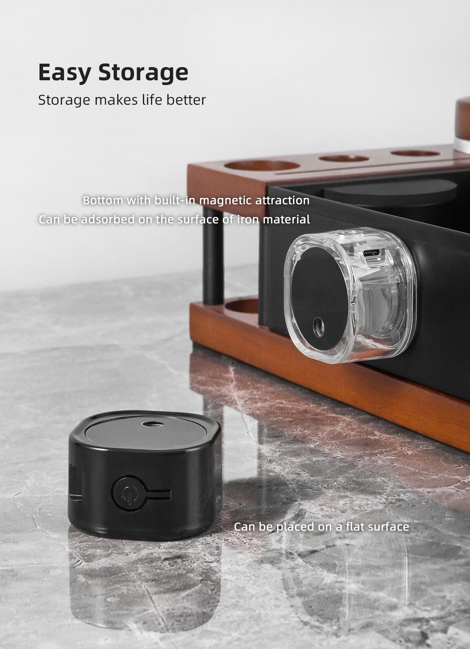 Kaffeebohnenzerstäuber, 20 ml antistatische automatische Sprühflasche, Espressomaschinen-Zubehör, magnetische Basis, wiederaufladbarer USB-Mister – Detail 6