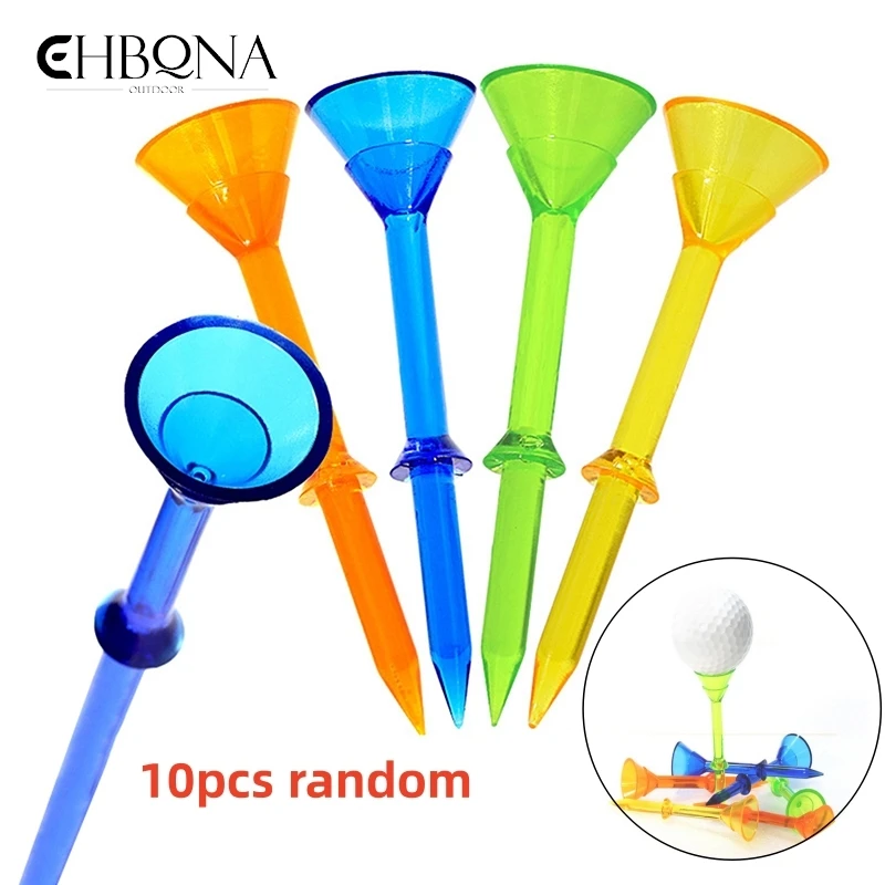 

10pcs Random Big Cup Plastic Golf Tees PC Material is Super Durable 3-1/4" Golf Tees 30 Pack Stability Tees Reduced Friction