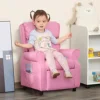 Kids Recliner Adjustable Armchair Sofa, Soft Sponge Cushion Accent Chair, Pink 1